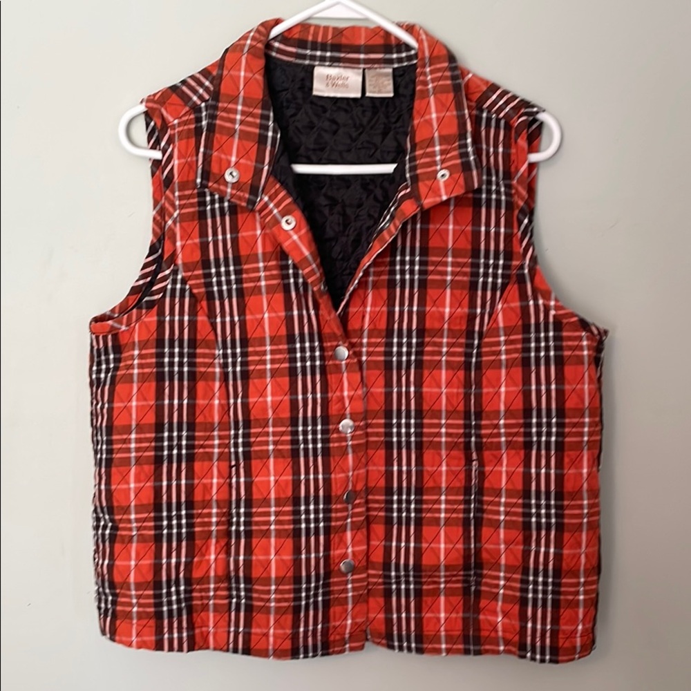 Orange Plaid Vest